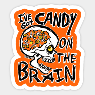 Candy On The Brain Sticker